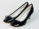 black patent pumps