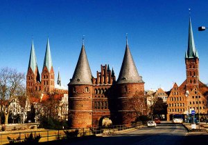 THE FAMOUS Holstentor Lübeck in northern Germany near the Baltic Sea. It once formed the gate to the city.
