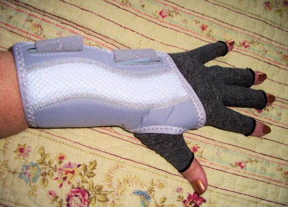 I WEAR MY Wellgate for Women PerfectFit Wrist Support, Left Hand, with my Imak Compression Glove. I have a brace and glove for the right hand, as well.